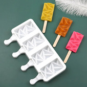 Ledų formelės silikoninės popsicle formelės vasarai pasidaryk „pasidaryk pats“ naminis ledo kubelių padėklas „Ice Pop Block“ šaldiklis vaisių sulčių desertų gaminimo įrankis