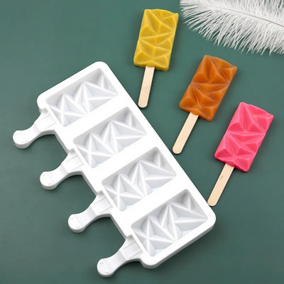 Ledų formelės silikoninės popsicle formelės vasarai pasidaryk „pasidaryk pats“ naminis ledo kubelių padėklas „Ice Pop Block“ šaldiklis vaisių sulčių desertų gaminimo įrankis
