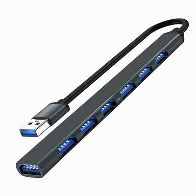 USB 3.0 šakotuvas 7 prievadas USB tipo C šakotuvas 3.0 USB skirstytuvas kelių išplėtimo šakotuvo OTG adapteris nešiojamojo kompiuterio pelės klaviatūrai