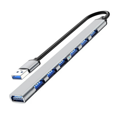 USB 3.0 šakotuvas 7 prievadas USB tipo C šakotuvas 3.0 USB skirstytuvas kelių išplėtimo šakotuvo OTG adapteris nešiojamojo kompiuterio pelės klaviatūrai