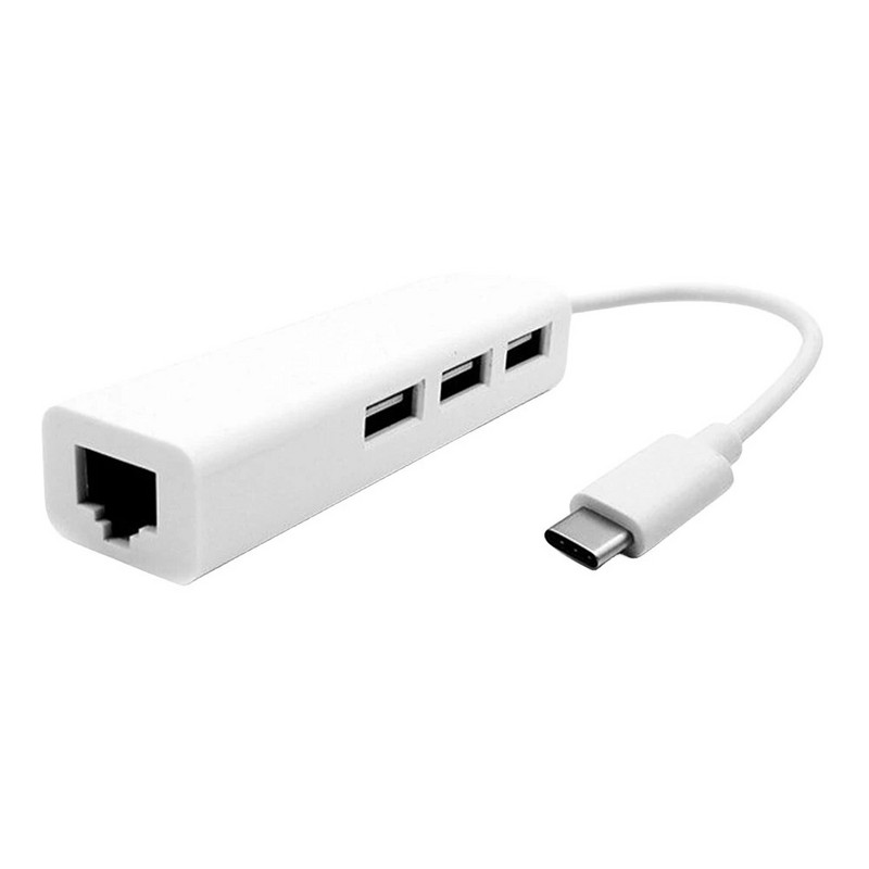 C tipo į RJ45 Lan tinklo plokštė 4 prievadas 4 viename kompiuterio doko stotis USB2.0 tipo C USB tinklo plokštės šakotuvas, skirtas staliniam kompiuteriui