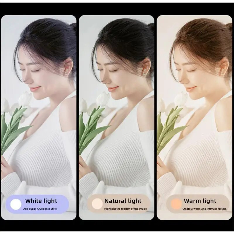 Beauty Fill Light 1,5 W Nešiojama trijų pavarų ryškumo daugiafunkcė patogi buitinė elektronika asmenukės grožio lempa 5v