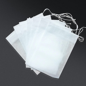 100 бр. Чаени торбички за еднократна употреба с шнур Нетъкан текстил Торбички за запарване на чай Филтърни торбички за чай за насипен чай Кухненски аксесоари