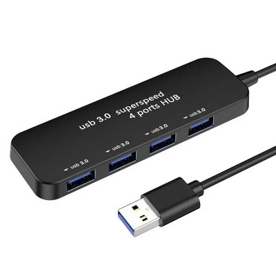 Ultra-tanak 4-portni USB 3.0 HUB Svjetlo indikatora velike brzine USB Hub za više uređaja Računalo Laptop Desktop PC adapter USB 3.0 HUB