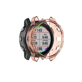 Για Garmin Fenix 6 Pro 6S 6X Pro Soft Crystal Clear TPU Protector Case Cover Frame Smart ρολόγια αξεσουάρ Fenix6 Fenix6X Shell