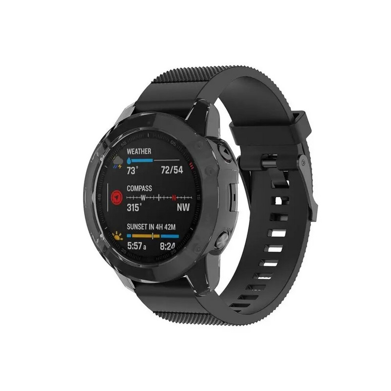 Pentru Garmin Fenix 6 Pro 6S 6X Pro Moale Crystal Clear TPU Husă de protecție Cadru Accesorii pentru ceas inteligent Fenix6 Fenix6X Shell