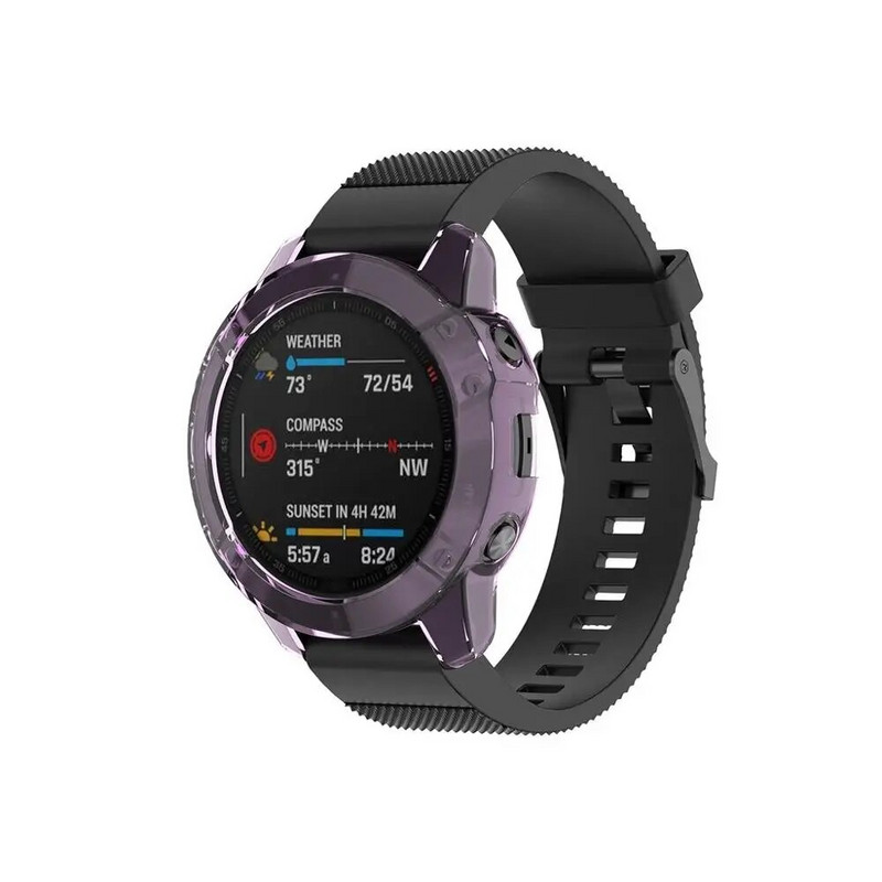 Pentru Garmin Fenix 6 Pro 6S 6X Pro Moale Crystal Clear TPU Husă de protecție Cadru Accesorii pentru ceas inteligent Fenix6 Fenix6X Shell