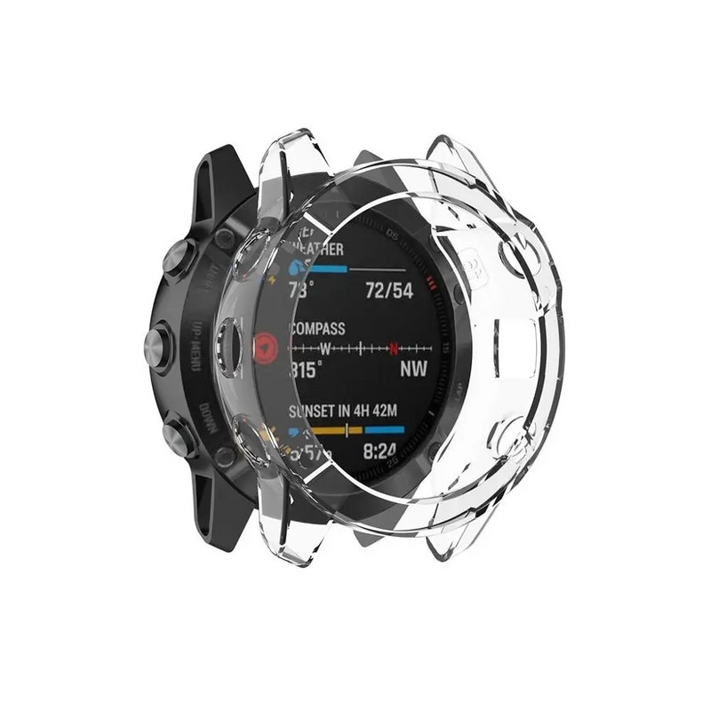 Pentru Garmin Fenix 6 Pro 6S 6X Pro Moale Crystal Clear TPU Husă de protecție Cadru Accesorii pentru ceas inteligent Fenix6 Fenix6X Shell