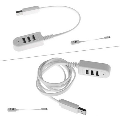 3-портов хъб USB 2.0 високоскоростен адаптерен кабел за множество разклонители