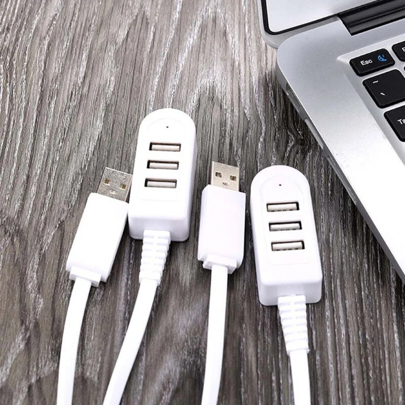 3 prievadų šakotuvas USB 2.0 didelės spartos kelių skirstytuvų adapterio prailginimo laidas