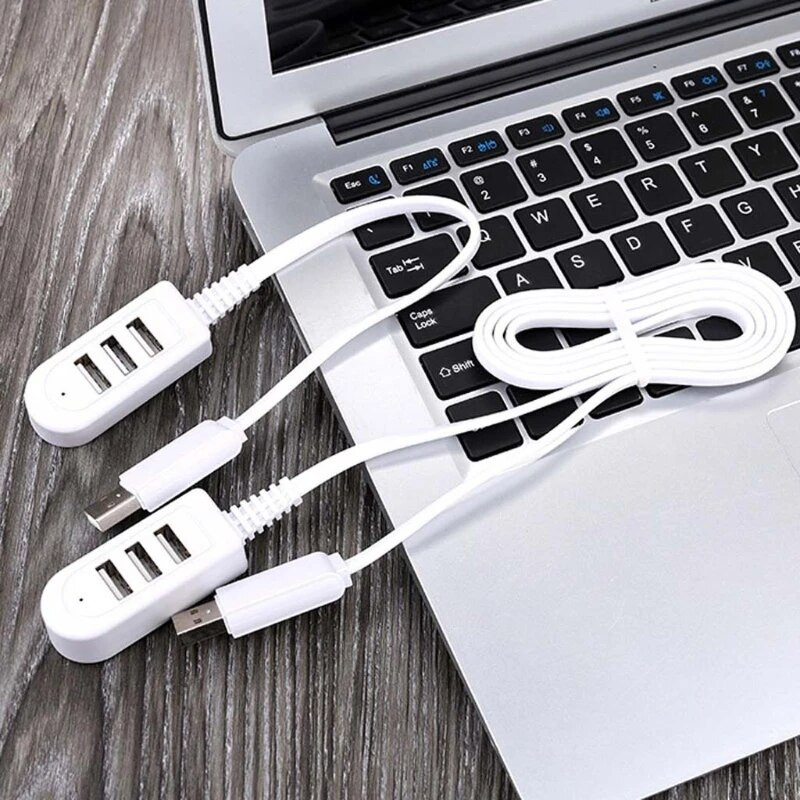 3 prievadų šakotuvas USB 2.0 didelės spartos kelių skirstytuvų adapterio prailginimo laidas