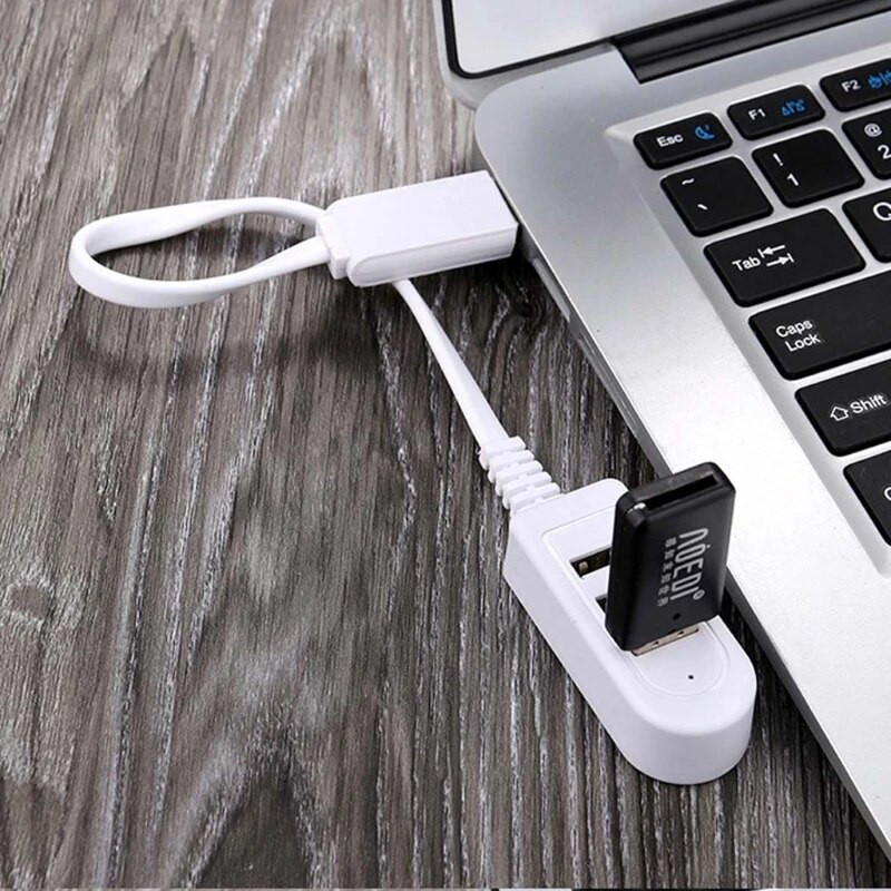 3 prievadų šakotuvas USB 2.0 didelės spartos kelių skirstytuvų adapterio prailginimo laidas