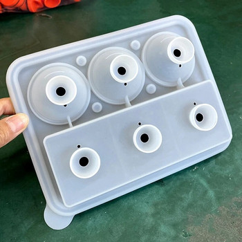 Силиконова форма за уред за кубчета Лед Пудинг за торта Форми за шоколад Лесни за премахване Форми за лед 2 размера с капак