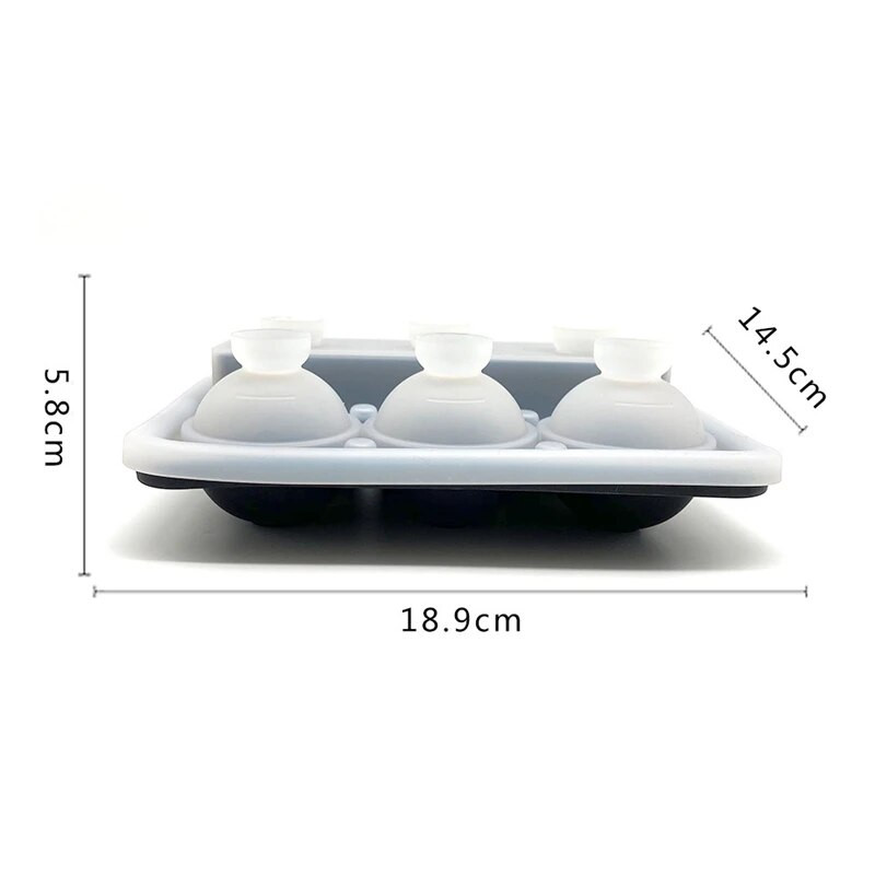 Ledo kubelių silikono kubelių formavimo formelės pyrago pudingo šokolado formelės, kurias lengva išimti 2 dydžių ledo padėklai su dangteliu