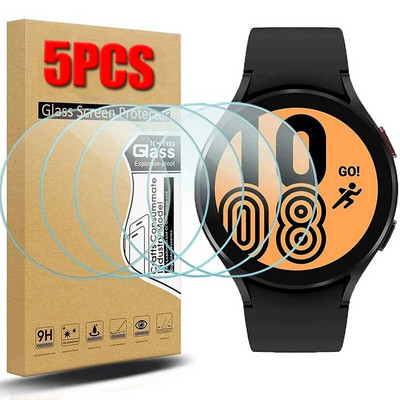 1-5 vnt. grūdinto stiklo apsauga, skirta Samsung Galaxy Watch 5 4 40/44MM 3 41/45MM 9H ekrano apsauginė plėvelė, skirta 4 Classic 42/46MM
