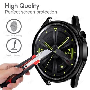 PC Glass+Case για Huawei ρολόι GT 4 3 GT 2 E 41 mm 42 43 46 48mm band Watch GT3 Pro Watch 3 Screen Protector κάλυμμα προφυλακτήρα Θήκες