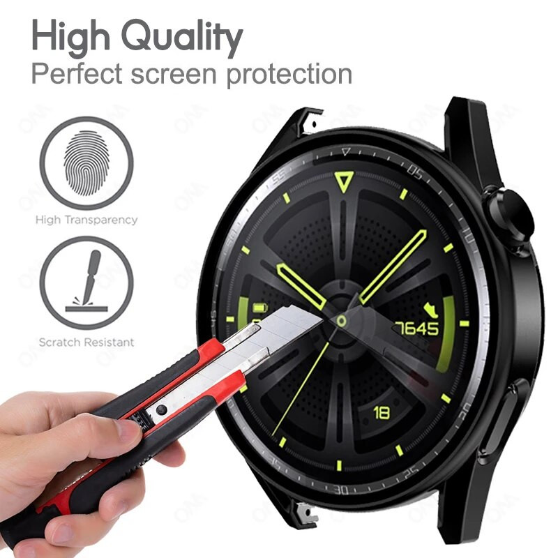 Sticlă PC+Husă pentru ceas Huawei GT 4 3 GT 2 E 41 mm 42 43 46 48mm band Watch GT3 Pro Watch 3 Protector ecran husă bara de protecție