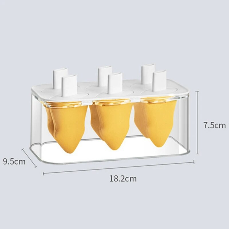 Promocija! Ljetni novi kreativni Six Grid mali kalup za sladoled Silikonski kalup za sladoled za hranu