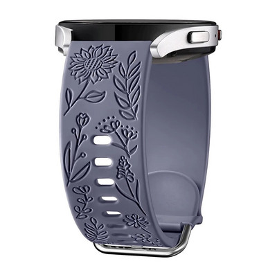 20 mm graviruotos saulėgrąžų juostos, skirtos „Samsung Galaxy Watch 5“ / „Watch 4“ / „Watch 6 40 mm“ 44 mm / „Galaxy Watch 5 Pro 45 mm / Galaxy Active 2“