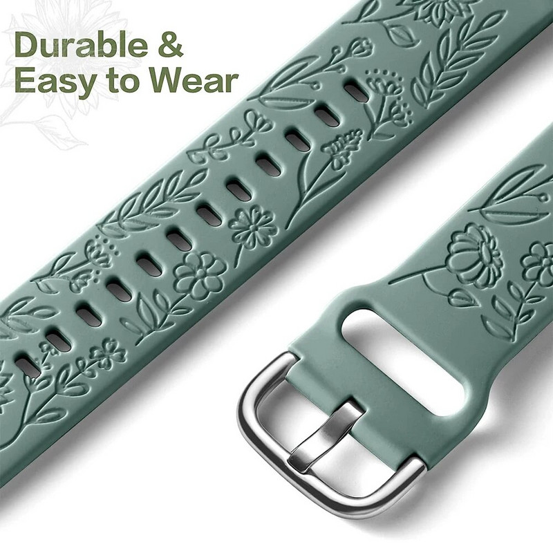 20 mm graviruotos saulėgrąžų juostos, skirtos „Samsung Galaxy Watch 5“ / „Watch 4“ / „Watch 6 40 mm“ 44 mm / „Galaxy Watch 5 Pro 45 mm / Galaxy Active 2“