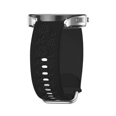 Χαραγμένο Floral Band για Samsung Galaxy Watch 6/4/classic/5/pro/3/Active 2 Bracelet Silicone Huawei GT3 GT4 Pro 20mm Watch Band