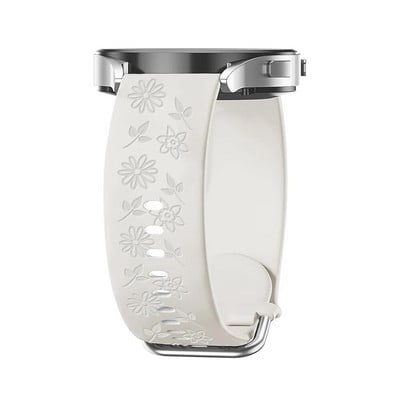 Χαραγμένο Floral Band για Samsung Galaxy Watch 6/4/classic/5/pro/3/Active 2 Bracelet Silicone Huawei GT3 GT4 Pro 20mm Watch Band