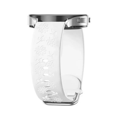 Χαραγμένο Floral Band για Samsung Galaxy Watch 6/4/classic/5/pro/3/Active 2 Bracelet Silicone Huawei GT3 GT4 Pro 20mm Watch Band