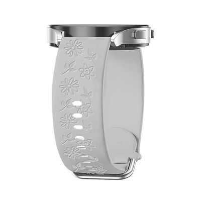 Χαραγμένο Floral Band για Samsung Galaxy Watch 6/4/classic/5/pro/3/Active 2 Bracelet Silicone Huawei GT3 GT4 Pro 20mm Watch Band