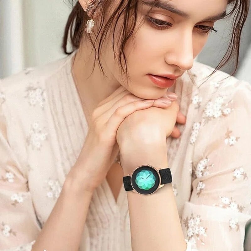 Χαραγμένο Floral Band για Samsung Galaxy Watch 6/4/classic/5/pro/3/Active 2 Bracelet Silicone Huawei GT3 GT4 Pro 20mm Watch Band