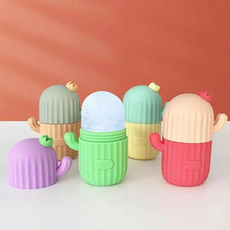 Sejas ledus kubiņu veidne Silikona saldējošs skaistums pietūkums sejas masētājs Mitrinoša mazgājama glazūra