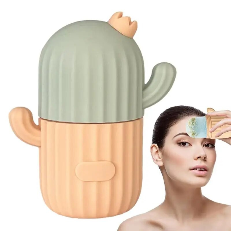 Sejas ledus kubiņu veidne Silikona saldējošs skaistums pietūkums sejas masētājs Mitrinoša mazgājama glazūra