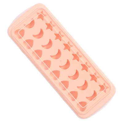 Silikoninis kubelių padėklas 24- Mėnulio žvaigždės formos šokolado formelių formelių kūrimas vaikų vakarėliams mėlynos spalvos.