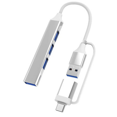 4 prievadas 2 viename USB 3.0 HUB tipo c skirstytuvo plėtiklis USB 2.0 3.0 didelės spartos perdavimo kelių prievadų OTG, skirtas asmeniniam kompiuteriui