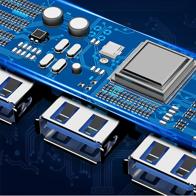 4 prievadas 2 viename USB 3.0 HUB tipo c skirstytuvo plėtiklis USB 2.0 3.0 didelės spartos perdavimo kelių prievadų OTG, skirtas asmeniniam kompiuteriui