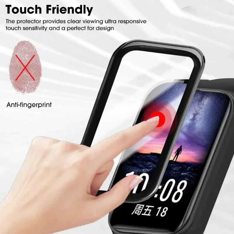 Lenkta plėvelė, skirta Xiaomi Mi Band8 Active Screen Protector Nuo įbrėžimų, pilnai dengianti apsauginė plėvelė, skirta Mi Band 8 Active, ne stiklinė
