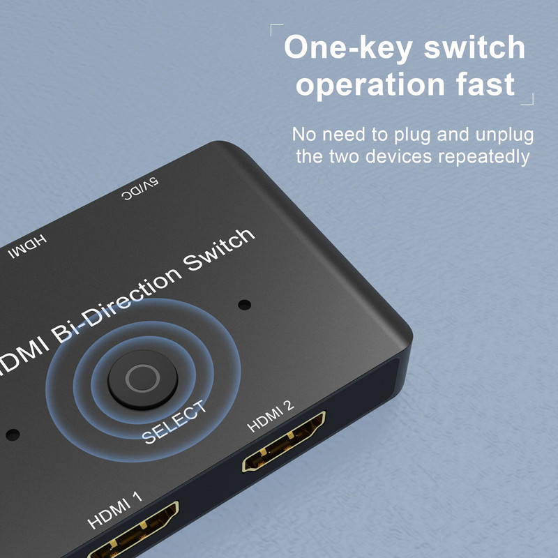 Naujas su HDMI suderinamas 2.1 perjungiklis BiDirection Switch 1x2/2x1 skirstytuvo adapteris 8K 60Hz 4K 120Hz 1080P 240Hz HDR, skirtas PS5 Xbox