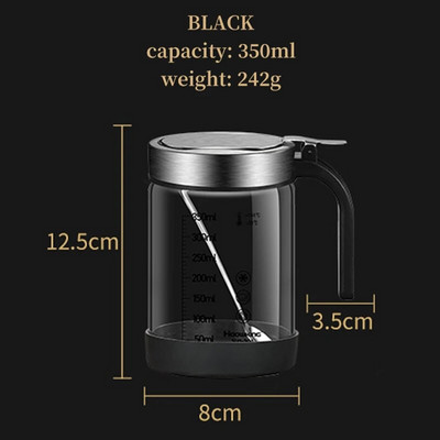 Y-152 Prieskonių stiklinis prieskonių indelis su šaukštu Cukraus dubuo Druskos plaktuvas Prieskonių indelis Virtuvės reikmenų laikymo rinkinys Prieskonių dėžutės