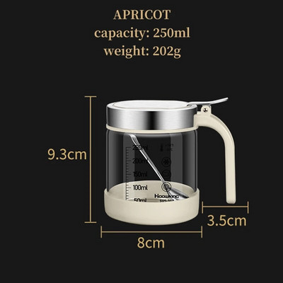 Y-152 Prieskonių stiklinis prieskonių indelis su šaukštu Cukraus dubuo Druskos plaktuvas Prieskonių indelis Virtuvės reikmenų laikymo rinkinys Prieskonių dėžutės