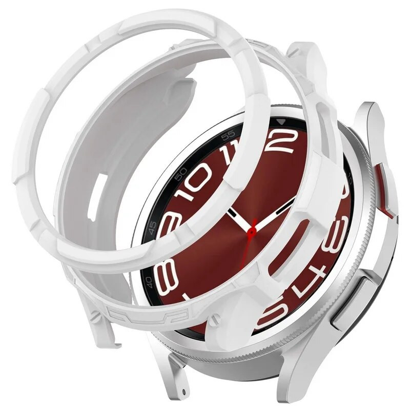 Šarvuotas laikrodžio dėklas + besisukantis rėmelis, skirtas Samsung Galaxy Watch 6 Classic 43 mm 47 mm išmaniojo laikrodžio dangtelis