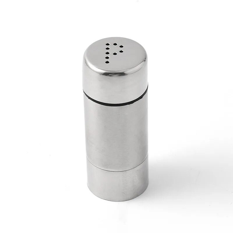 Sare, zahăr, sticlă, capac rotativ, multifuncțional, din oțel inoxidabil, 1 buc. Gadget-uri de bucătărie, condimente, piper, condimente, cutie de condimente