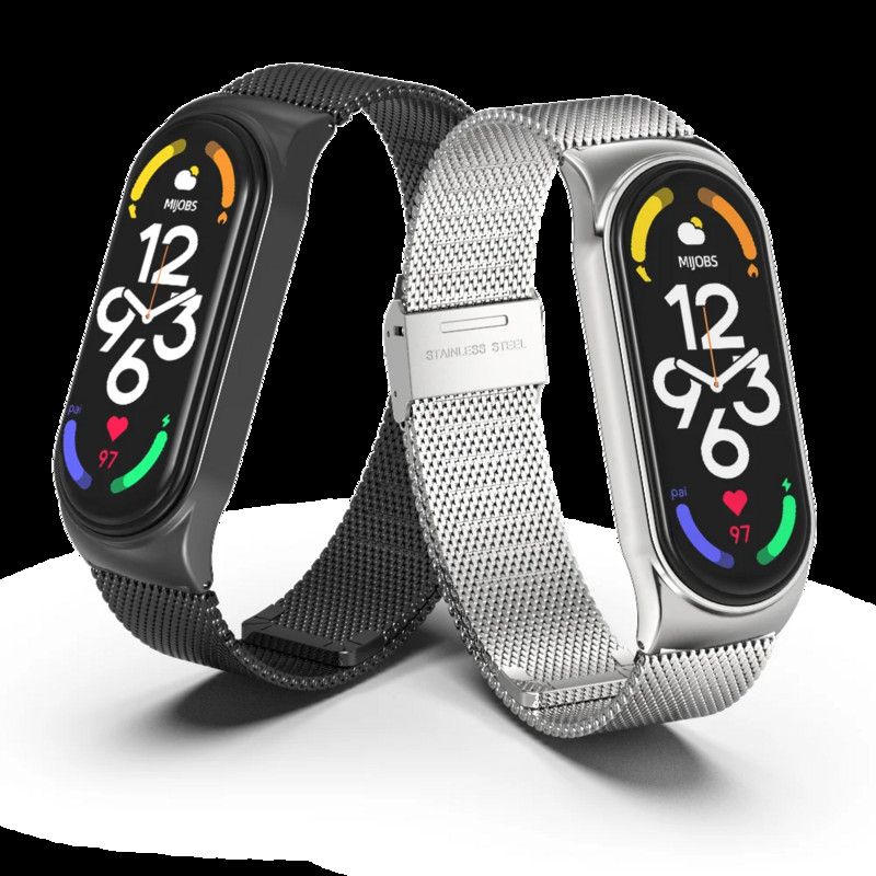 Λουράκι για Mi Band 5 6 7 8 Μεταλλικό Μιλανέζικο βραχιόλι σε Mi Band 4 Βραχιόλι από ανοξείδωτο ατσάλι Mi Band 3 Strap για Xiaomi Miband 5 4 8