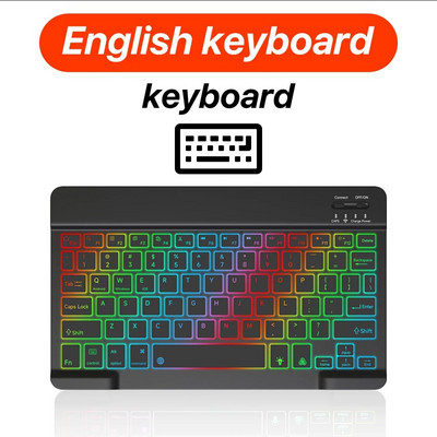 CASEPOKE háttérvilágítású billentyűzet és egér vezeték nélküli Bluetooth billentyűzet spanyol portugál orosz francia koreai nyelven iPad táblagéphez