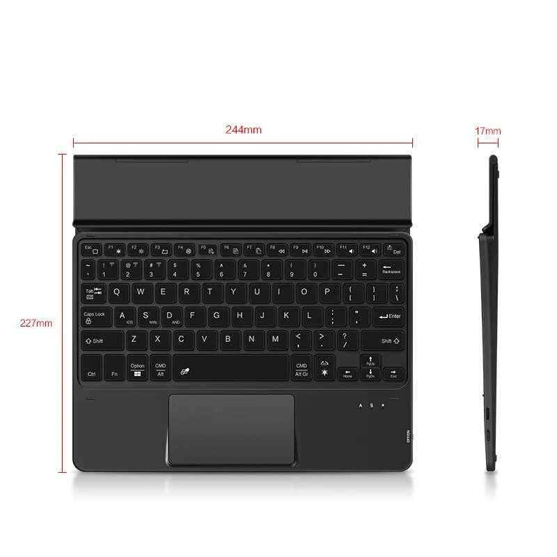 Jutiklinės planšetės klaviatūros foninis apšvietimas „Bluetooth“, skirtas „Huawei MateBook E DRC-W58 DRC-W56 DRC-W76 12.6“ 2022 MatePad Pro 12.6 10.8 planšetinio kompiuterio dėklas