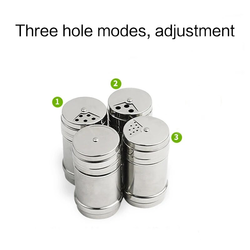 Nerūdijančio plieno virtuvės druskos plaktuvas pipirų maltų kmynų miltelių kepsninės prieskonių indelis prieskonių indelis dantų krapštukas buteliukas