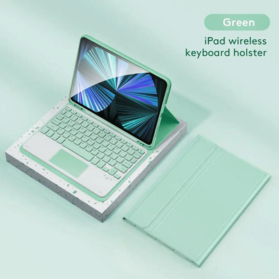 Su Bluetooth suderinama klaviatūra su apsauginiu odiniu dėklu, suderinama su Ipad Pro11 Air5 10,9 colio 11 colių