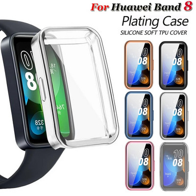 TPU zaštitna maska za Huawei Band 8 Plated All-Around Bumper Screen Cover Case za Huawei Band 8 Case