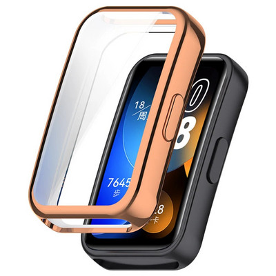 Θήκη TPU Protector για Huawei Band 8 Επιμεταλλωμένες ολόπλευρες θήκες για κάλυμμα οθόνης προφυλακτήρα για θήκη Huawei Band 8
