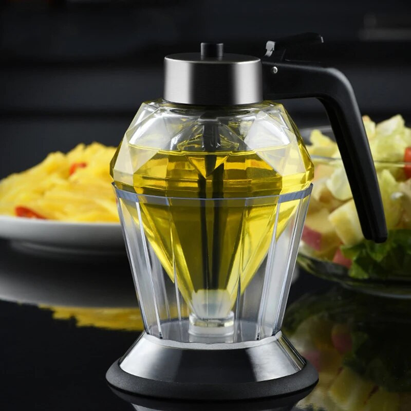 Nordijska staklena posuda s dijamantnim uljem za kućanstvo, zatvorena nepropusna baza, boca od sojinog umaka, octa, spremnik za med, kuhinjski pribor, 200 ml