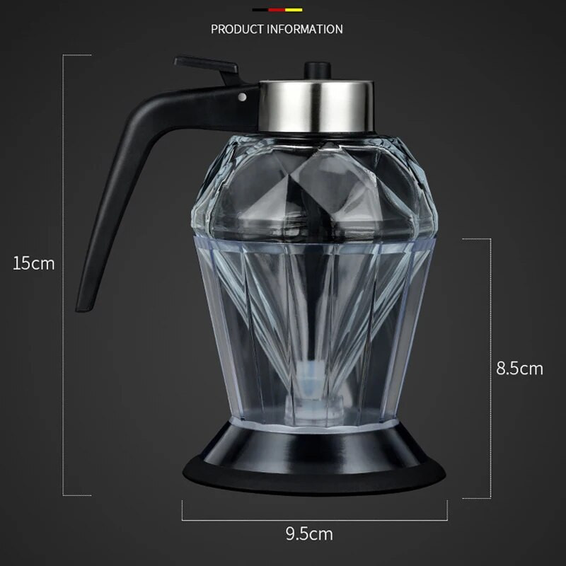 Nordijska staklena posuda s dijamantnim uljem za kućanstvo, zatvorena nepropusna baza, boca od sojinog umaka, octa, spremnik za med, kuhinjski pribor, 200 ml