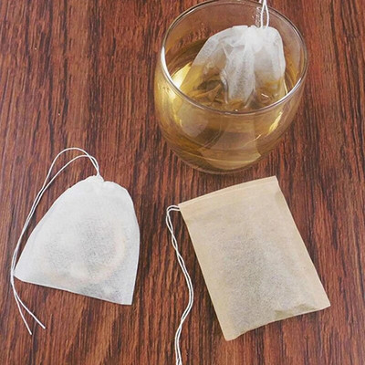 100 de bucăți de pliculețe de ceai de unică folosință, pungi de filtru pentru infuzor de ceai cu string Heal Seal, filtre de condimente din material nețesut de calitate alimentară